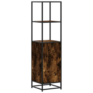 Credenza-Buffet-Armadio da cucina Rovere Fumo 35,5x35x139 cm Legno Multistrato Metallo 167859