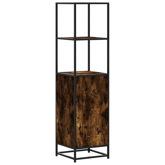 Credenza-Buffet-Armadio da cucina Rovere Fumo 35,5x35x139 cm Legno Multistrato Metallo 167859