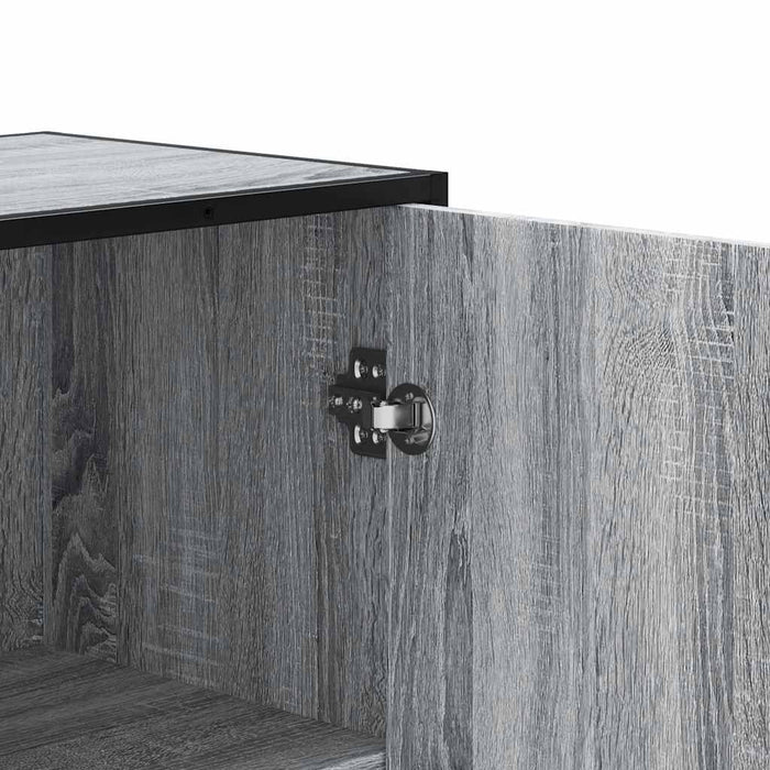 vidaXL Credenza Grigio Sonoma 35,5x35x139 cm Legno Multistrato Metallo