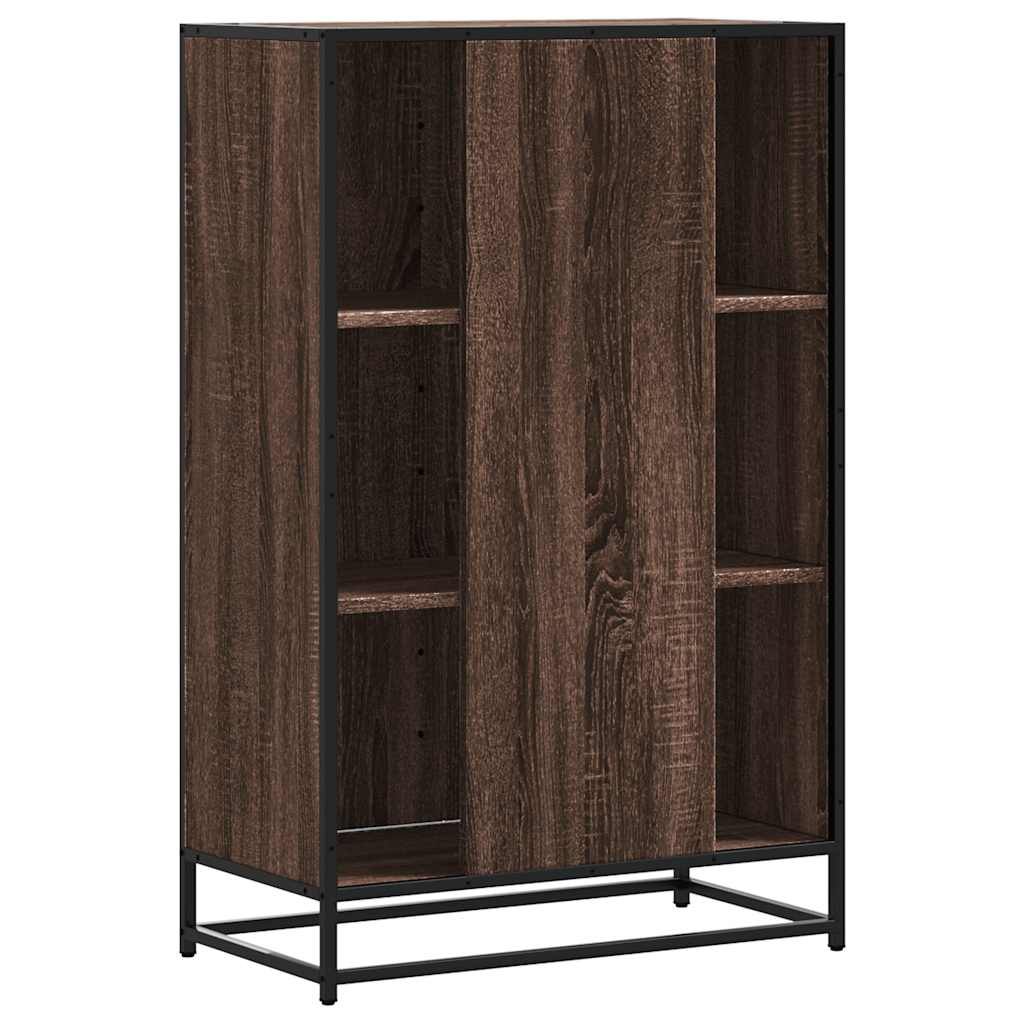 Credenza-Buffet-Armadio da cucina Rovere Marrone 68x35x106,5cm Legno Multistrato Metallo