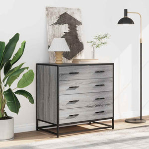 Cassettiera Grigio Sonoma 70x41x70 cm in Legno Multistrato 849082