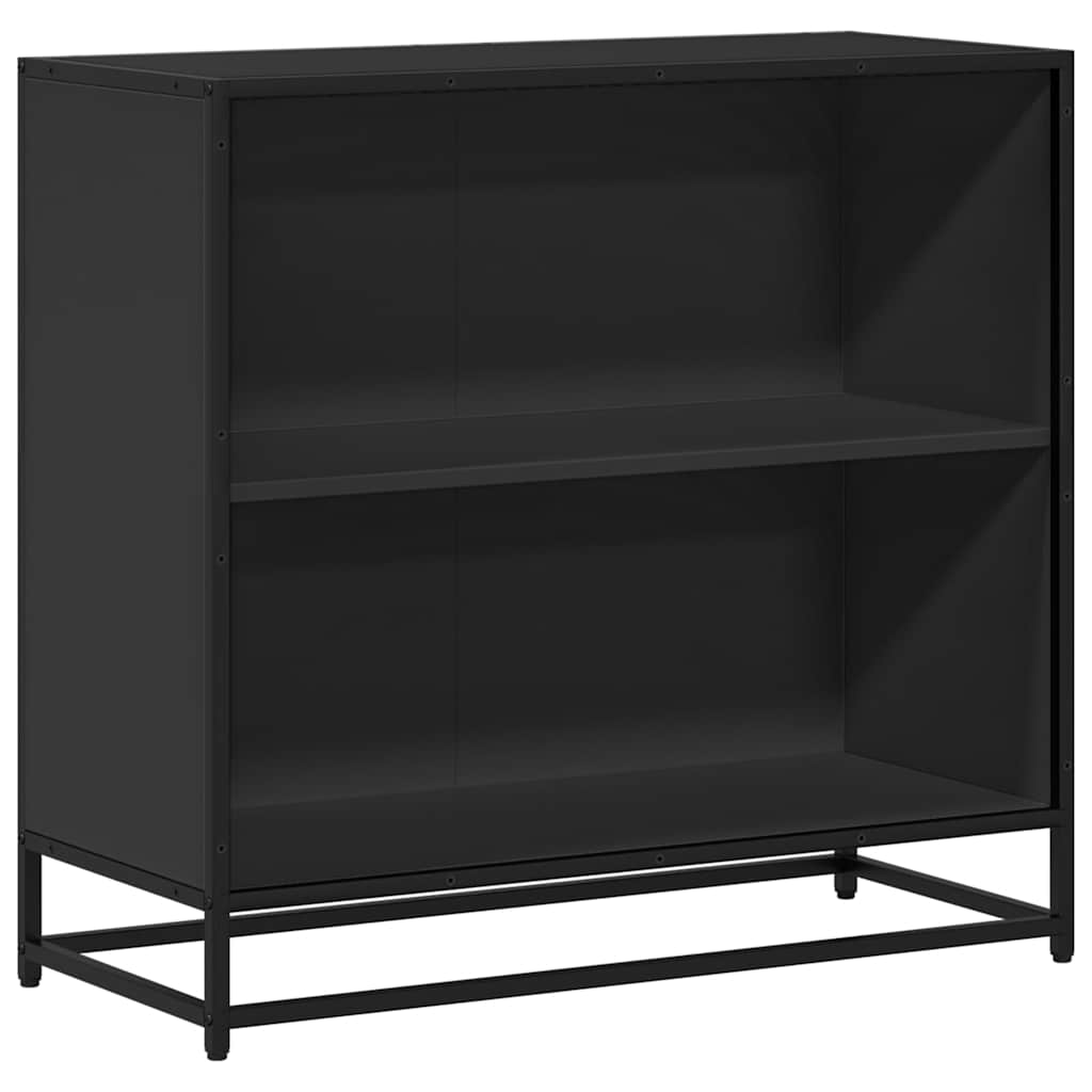 Libreria-Scaffale per Libri-Mobile di Stoccaggio Nera 80,5x35x76 cm in Legno Multistrato