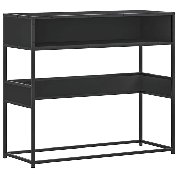Tavolino Consolle Nero 90x35x80 cm in Legno Multistrato 849169