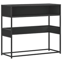 Tavolino Consolle Nero 90x35x80 cm in Legno Multistrato