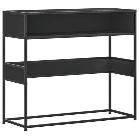Tavolino Consolle-Tavolino da soggiorno-Tavolo Nero 90x35x80 cm in Legno Multistrato 312167