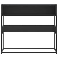 Tavolino Consolle Nero 90x35x80 cm in Legno Multistrato
