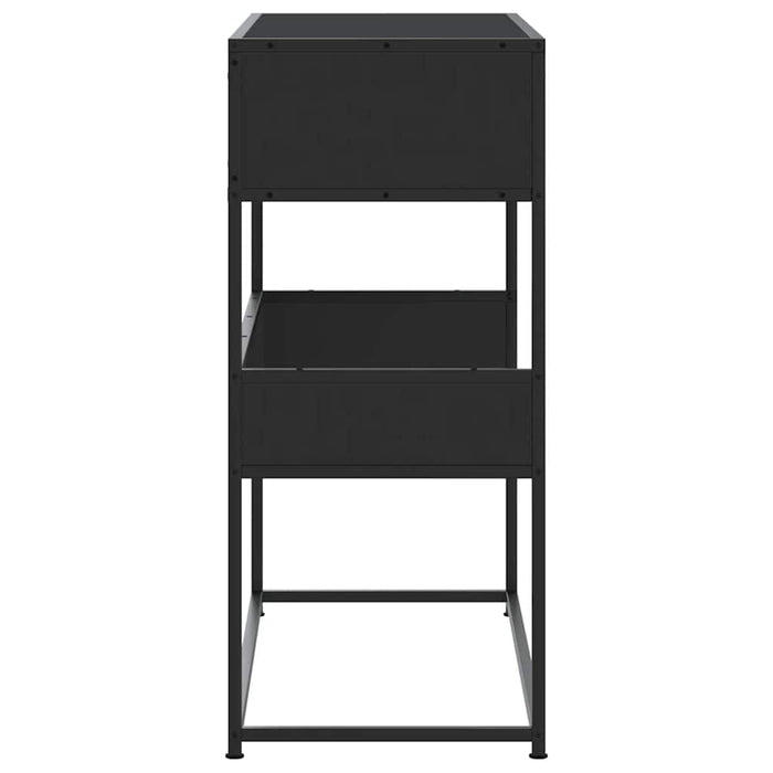 Tavolino Consolle Nero 90x35x80 cm in Legno Multistrato 849169