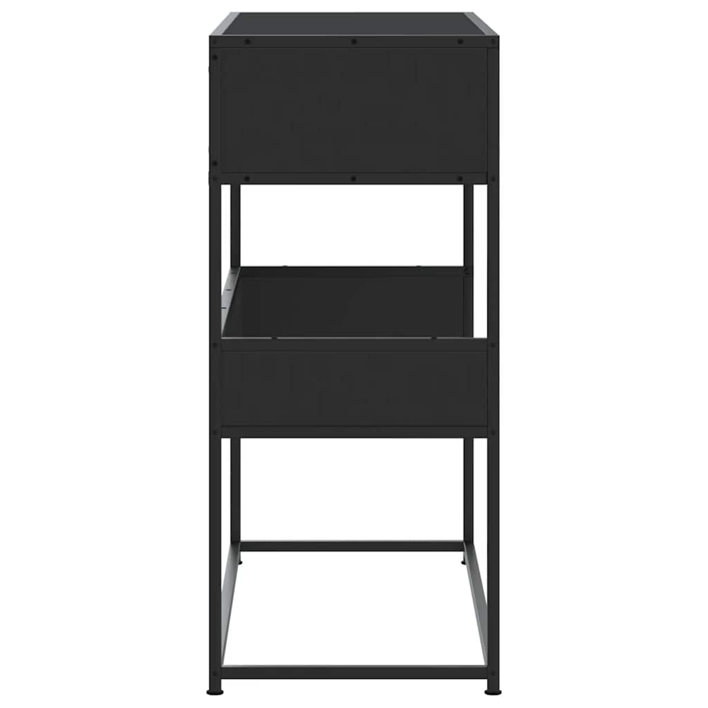 Tavolino Consolle-Tavolino da soggiorno-Tavolo Nero 90x35x80 cm in Legno Multistrato 312167