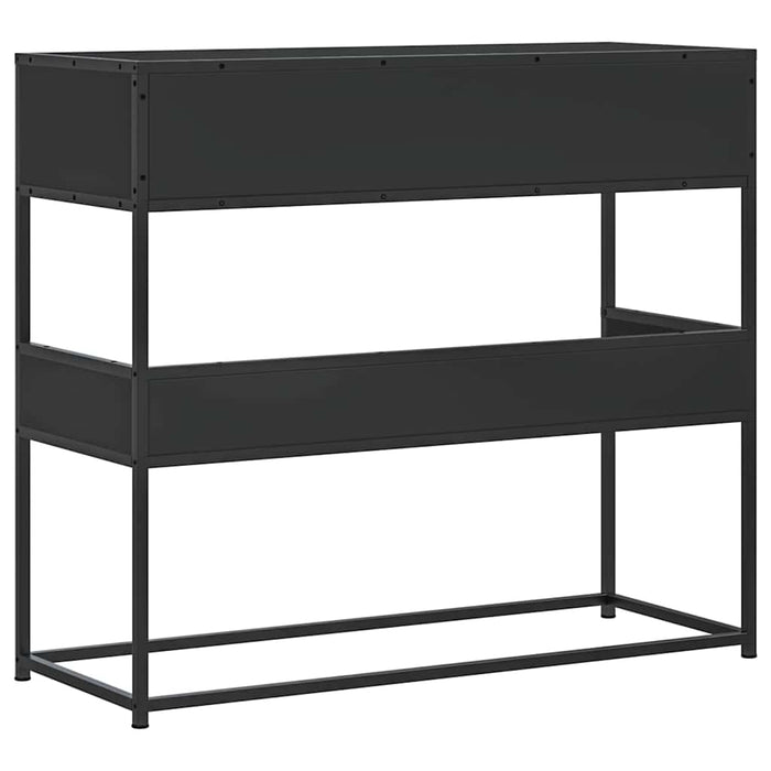 Tavolino Consolle Nero 90x35x80 cm in Legno Multistrato 849169