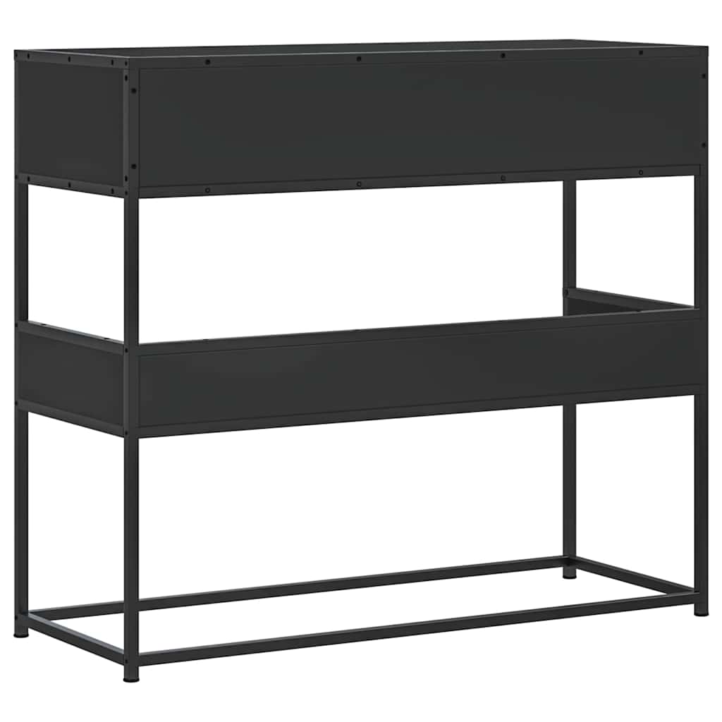 Tavolino Consolle-Tavolino da soggiorno-Tavolo Nero 90x35x80 cm in Legno Multistrato 312167