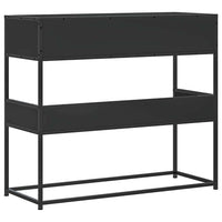 Tavolino Consolle Nero 90x35x80 cm in Legno Multistrato