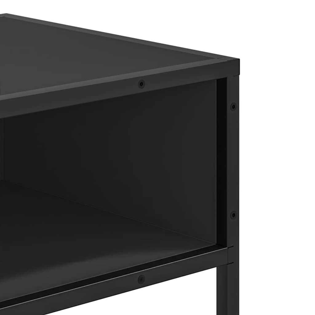 Tavolino Consolle Nero 90x35x80 cm in Legno Multistrato 849169