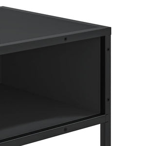 Tavolino Consolle Nero 90x35x80 cm in Legno Multistrato 849169
