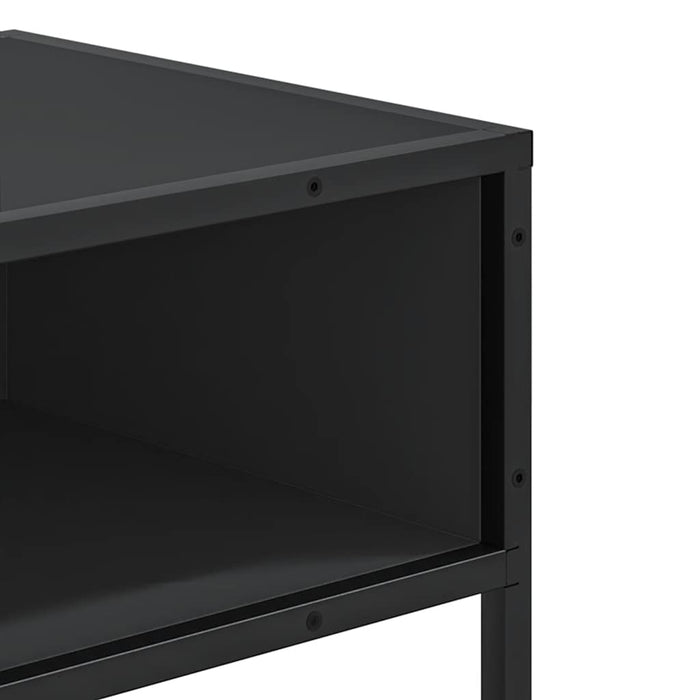 Tavolino Consolle Nero 90x35x80 cm in Legno Multistrato 849169
