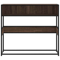 Tavolo Consolle Rovere Marrone 90x35x80 cm Legno Multistrato 849173