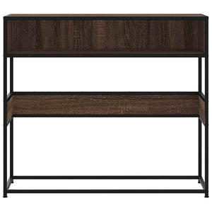 Tavolo Consolle Rovere Marrone 90x35x80 cm Legno Multistrato 849173