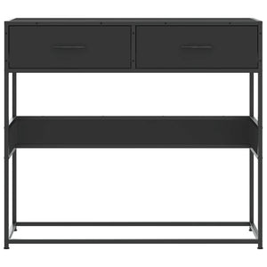 Tavolino Consolle Nero 90x35x80 cm in Legno Multistrato 849174