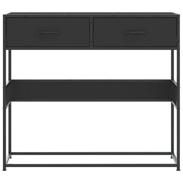 Tavolino Consolle Nero 90x35x80 cm in Legno Multistrato