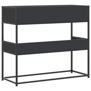 Tavolino Consolle Nero 90x35x80 cm in Legno Multistrato 849174