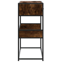 Tavolino Consolle-Tavolino da soggiorno-Tavolo Rovere Fumo 90x35x80 cm in Legno Multistrato 914636