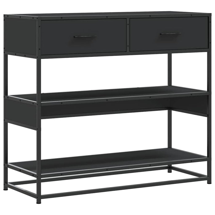 Tavolino Consolle-Tavolino da soggiorno-Tavolo Nero 90x35x80 cm in Legno Multistrato 108261