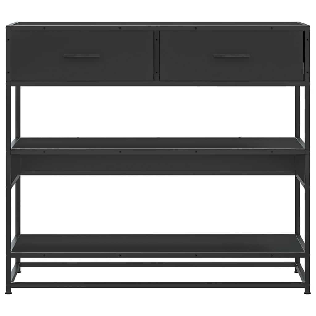 Tavolino Consolle Nero 90x35x80 cm in Legno Multistrato 849179
