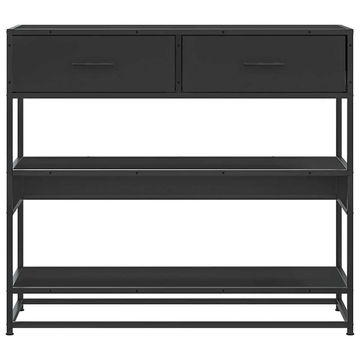Tavolino Consolle Nero 90x35x80 cm in Legno Multistrato 849179