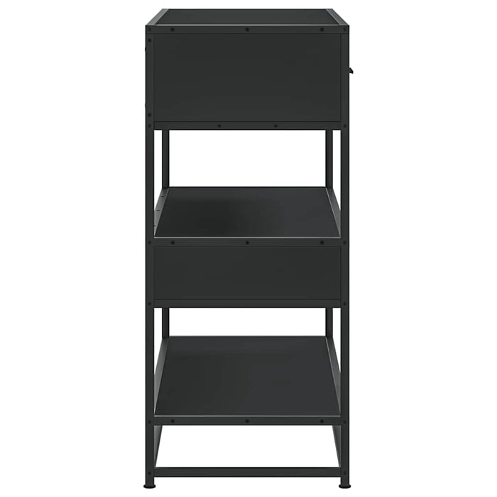 Tavolino Consolle-Tavolino da soggiorno-Tavolo Nero 90x35x80 cm in Legno Multistrato 108261