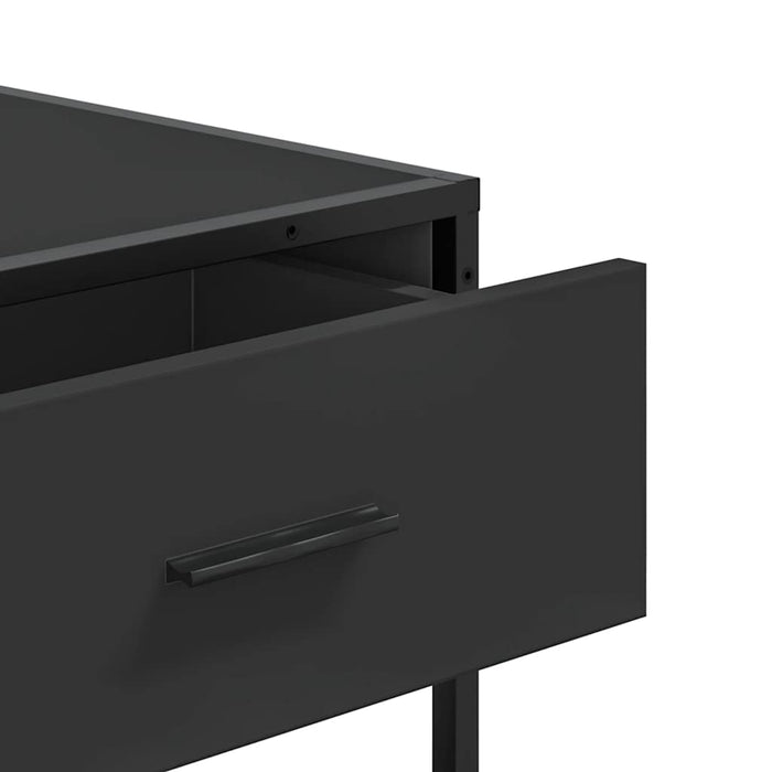 Tavolino Consolle-Tavolino da soggiorno-Tavolo Nero 90x35x80 cm in Legno Multistrato 108261