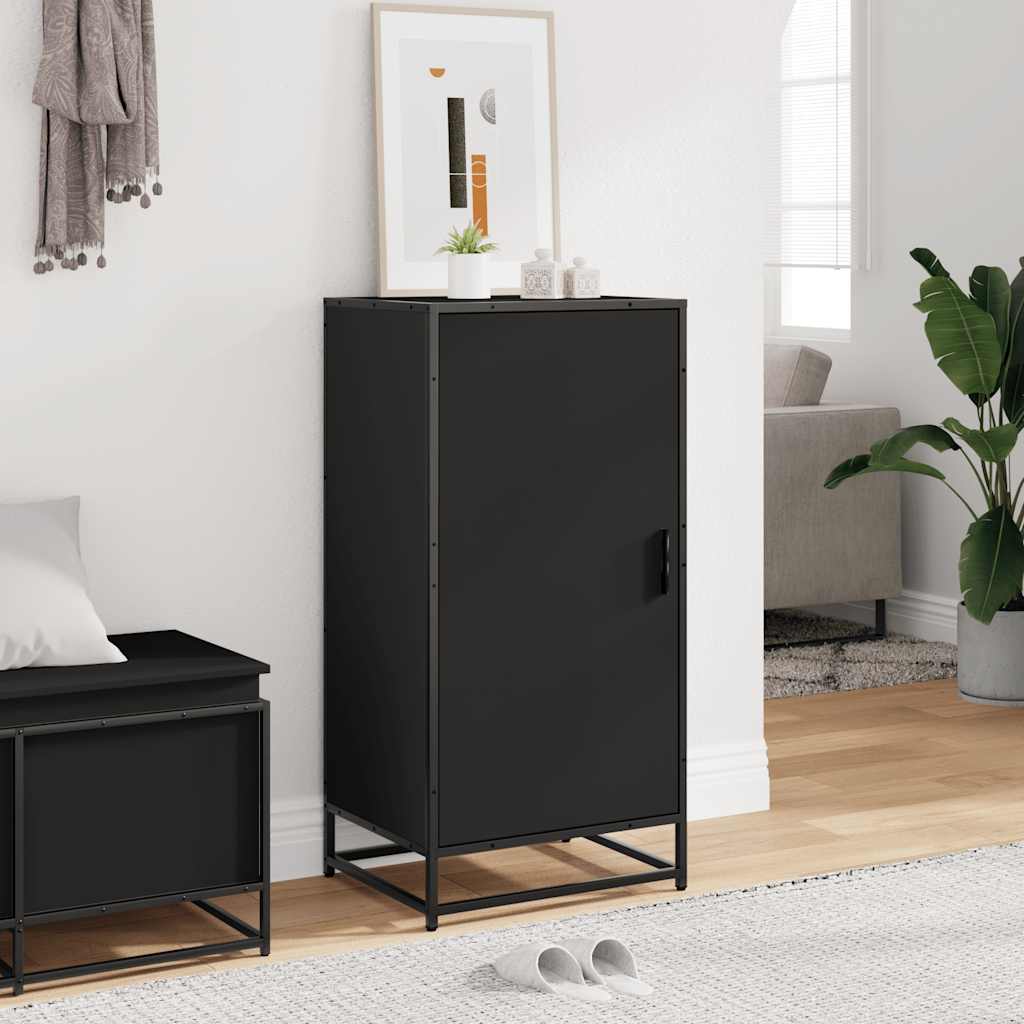 vidaXL Scarpiera Nera 48x38x97,5 cm in Legno Multistrato