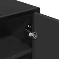 Scarpiera Nera 48x38x97,5 cm in Legno Multistrato 849199