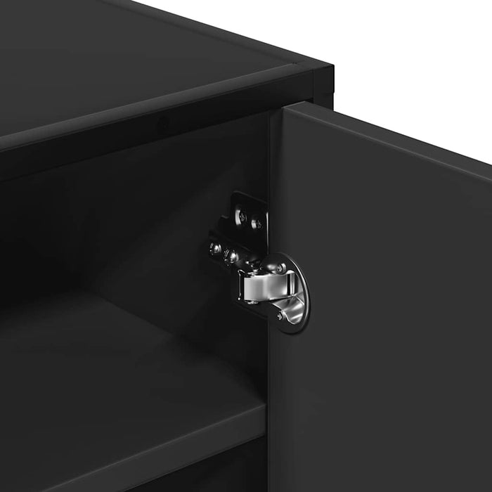 vidaXL Scarpiera Nera 48x38x97,5 cm in Legno Multistrato