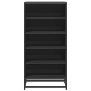 Scarpiera Nera 48x38x97,5 cm in Legno Multistrato 849204