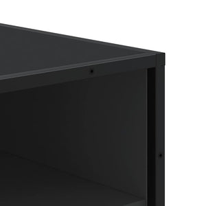 Scarpiera Nera 48x38x97,5 cm in Legno Multistrato 849204