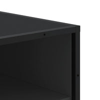 Scarpiera Nera 48x38x97,5 cm in Legno Multistrato