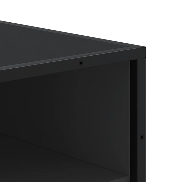 Scarpiera Nera 48x38x97,5 cm in Legno Multistrato