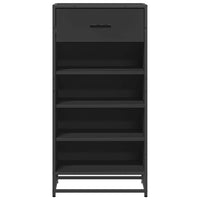 Scarpiera Nera 48x38x97,5 cm in Legno Multistrato 849209