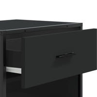 vidaXL Scarpiera Nera 48x38x97,5 cm in Legno Multistrato