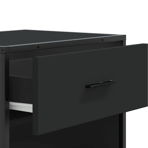 Scarpiera Nera 48x38x97,5 cm in Legno Multistrato 849209