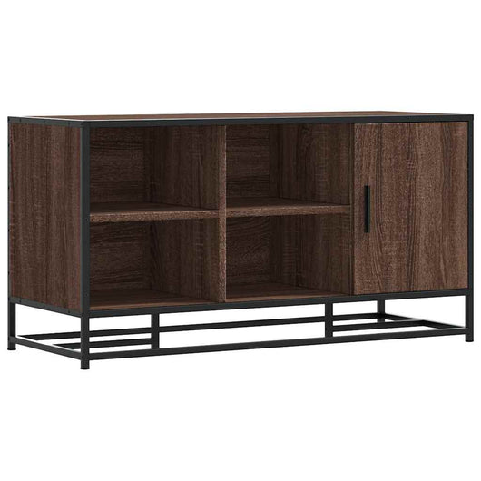 Scarpiera Rovere Marrone 100x40x53,5 cm in Truciolato e Metallo