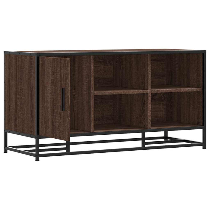 Scarpiera Rovere Marrone 100x40x53,5 cm in Truciolato e Metallo