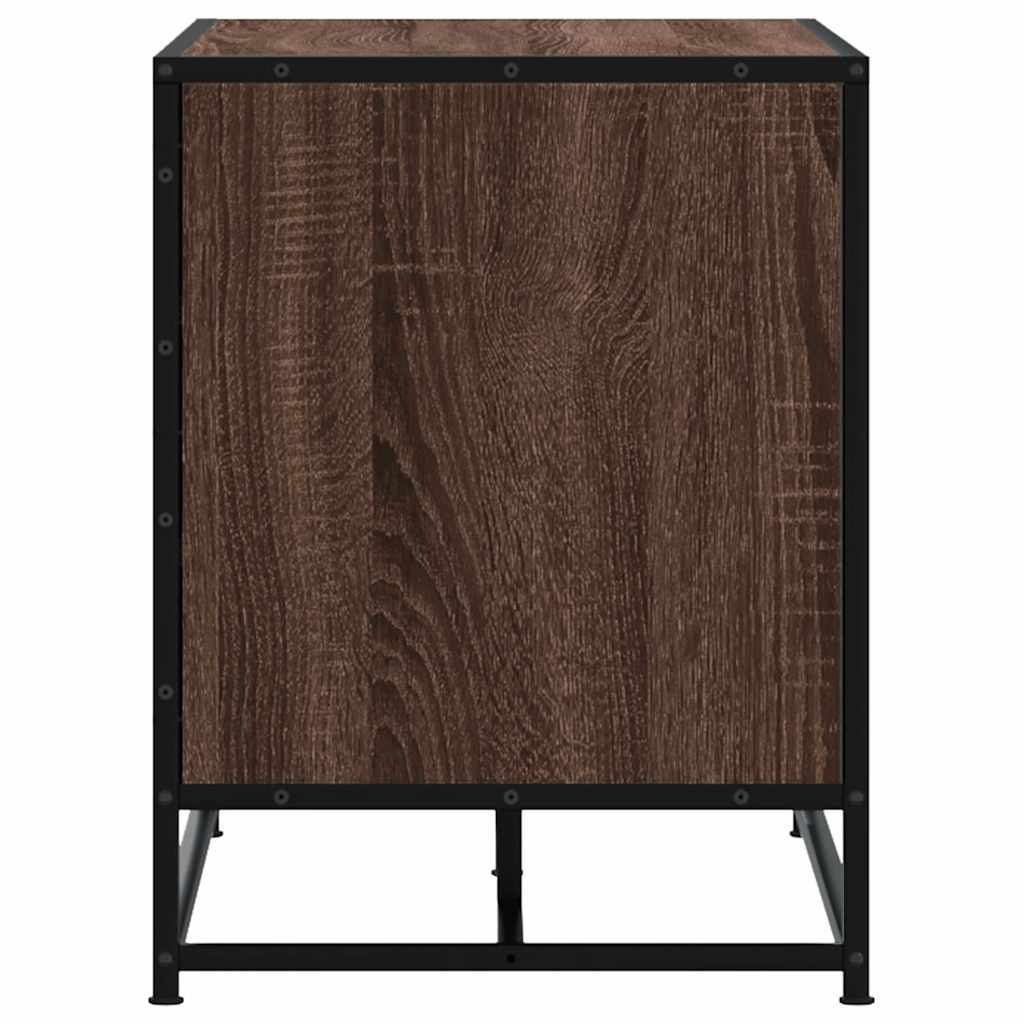 Scarpiera Rovere Marrone 100x40x53,5 cm in Truciolato e Metallo 849218