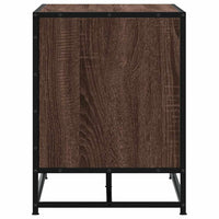 Scarpiera Rovere Marrone 100x40x53,5 cm in Truciolato e Metallo