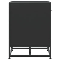 Panca Portaoggetti Nera 60x40x53,5 cm Multistrato e Metallo 849219