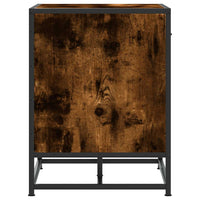 vidaXL Panca Portaoggetti Rovere Fumo Legno Multistrato e Metallo