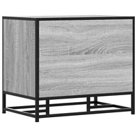 Panca Portaoggetti Grigio Sonoma Legno Multistrato e Metallo 849222