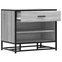 Panca Portaoggetti Grigio Sonoma Legno Multistrato e Metallo 849222