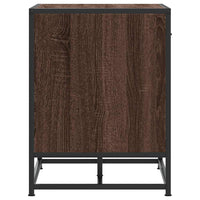 Panca Portaoggetti Rovere Marrone Legno Multistrato e Metallo 849223