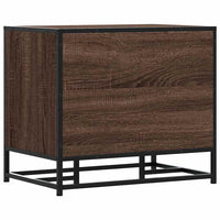 Panca Portaoggetti Rovere Marrone Legno Multistrato e Metallo 849223