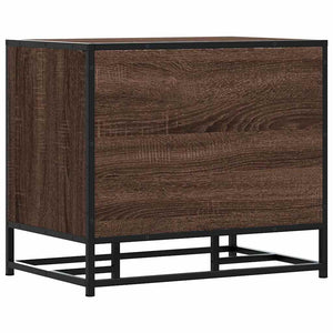 Panca Portaoggetti Rovere Marrone Legno Multistrato e Metallo 849223